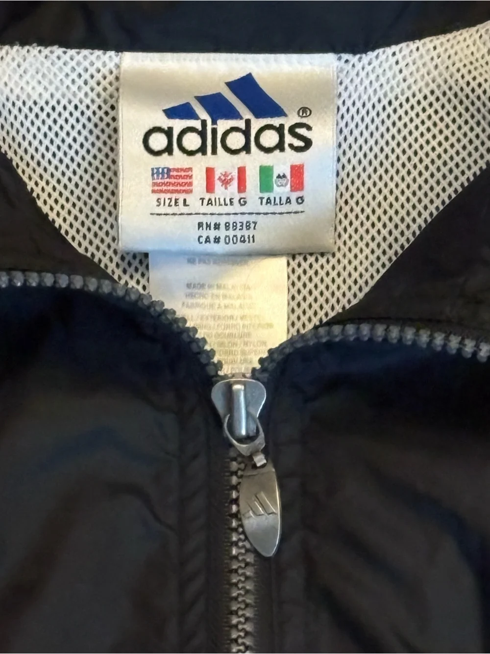 adidas collar windbreaker